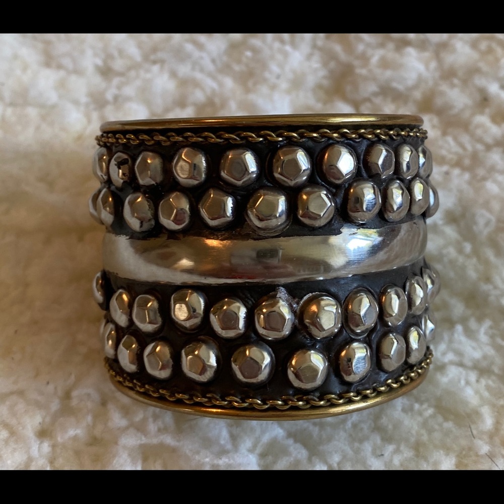 Brass and Sliver Finish Cuff